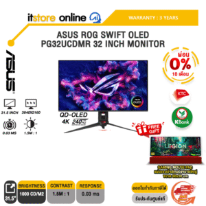 [ผ่อน 0% 10 เดือน]ASUS ROG SWIFT OLED PG32UCDMR 32 INCH MONITOR (QD-OLED 4K 240Hz)/ประกัน 3 Years/BY ITSTORE-ONLINE