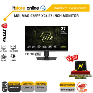 MSI MAG 272PF X24 27 INCH MONITOR (IPS FHD 240Hz)/ประกัน 3 Years/BY ITSTORE-ONLINE