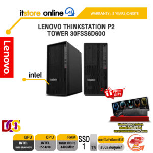 LENOVO THINKSTATION P2 TOWER 30FSS6D600 /i7-14700/ประกัน 3 Years Onsite/BY ITSTORE-ONLINE