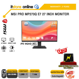 MSI PRO MP273Q E7 27 INCH MONITOR (IPS 2K 75Hz)/ประกัน 3 Years/BY ITSTORE-ONLINE