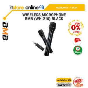 [ผ่อน 0% 3 เดือน]WIRELESS MICROPHONE BMB (WH-210) BLACK /ประกัน 1 Year/BY ITSTORE-ONLINE