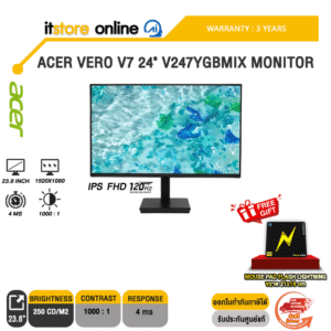 ACER VERO V7 24" V247YGBMIX MONITOR (IPS FHD 120Hz)/ประกัน 3 Years/BY ITSTORE-ONLINE