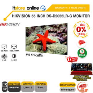 [ผ่อน 0% 10 เดือน]HIKVISION 55 INCH DS-D2055LR-G MONITOR (IPS FHD 60Hz)/ประกัน 3 Years Onsite/BY ITSTORE-ONLINE