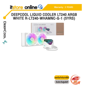 DEEPCOOL LIQUID COOLER LT240 ARGB WHITE R-LT240-WHAMNC-G-1 (5YRS) /ประกัน 5 Years/BY ITSTORE-ONLINE