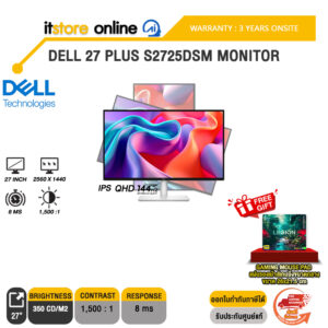 DELL 27 PLUS S2725DSM MONITOR (IPS QHD/144Hz) / ประกัน 3 Years Onsite/BY ITSTORE ONLINE