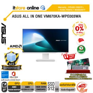 [ผ่อน 0% 10 เดือน] ASUS ALL IN ONE VM670KA-WPE003WA /ประกัน 3 Years + 1 Year Perfect/BY ITSTORE-ONLINE
