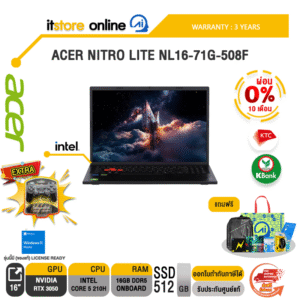 [ผ่อน 0% 10 เดือน]ACER NITRO LITE NL16-71G-508F /Core 5 210H/ประกัน 3 Years/BY ITSTORE-ONLINE
