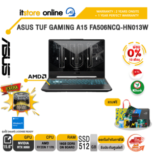 [ผ่อน 0% 10 เดือน]ASUS TUF GAMING A15 FA506NCQ-HN013W /R7 170/ประกัน 2 Years Onsite + 1 Year Perfect warranty/BY ITSTORE-ONLINE