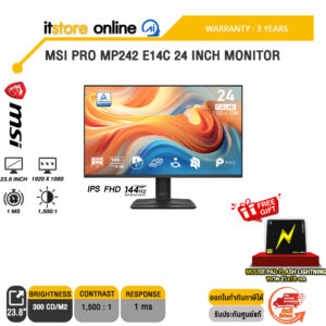 MSI PRO MP242 E14C 24 INCH MONITOR (IPS FHD/144Hz) /ประกัน 3 Years /BY ITSTORE ONLINE