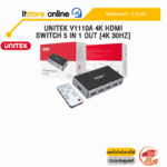 UNITEK V1110A 4K HDMI SWITCH 5 IN 1 OUT [4K 30HZ] /ประกัน 2 Years
