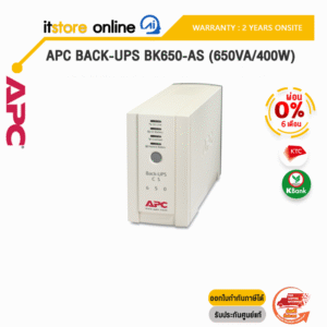 [ผ่อน 0% 6 ด.] APC BACK-UPS BK650-AS (650VA/400W)/ประกัน 2 Y+Onsite /BY ITSTORE ONLINE