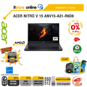 [ผ่อน 0% 10 เดือน]ACER NITRO V 15 ANV15-A31-R6D6 /R7-170/ประกัน 3 Years/BY ITSTORE-ONLINE