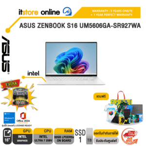ASUS  ZENBOOK S UX5606SA-RK737WA /Ultra 7 258V/ประกัน 3 Years Onsite + 1 Year Perfect warranty/BY ITSTORE-ONLINE
