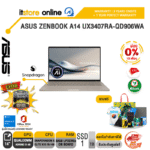 [ผ่อน 0% 10 เดือน]ASUS ZENBOOK A14 UX3407RA-QD906WA /Ultra 7 258V/ประกัน 3 Years Onsite + 1 Year Perfect warranty/BY ITSTORE-ONLINE