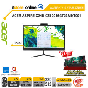 ACER ASPIRE C24B-C512016GT23MI/T001 /Core 5 120U/ประกัน 3 Years Onsite/BY ITSTORE-ONLINE