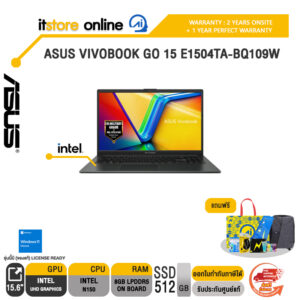 ASUS VIVOBOOK GO 15 E1504TA-BQ109W /Processor N150/ประกัน 2 Years Onsite + 1 Year Perfect warranty/BY ITSTORE-ONLINE