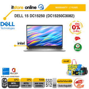 [ผ่อน 0% 10 เดือน]DELL 15 DC15250 (DC15250C3082) /Core(TM) 3 100U/ประกัน 2 Years/BY ITSTORE-ONLINE