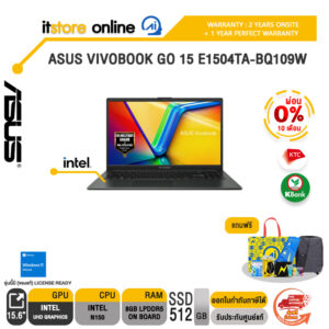 [ผ่อน 0% 10 เดือน]ASUS VIVOBOOK GO 15 E1504TA-BQ109W /Processor N150/ประกัน 2 Years Onsite + 1 Year Perfect warranty/BY ITSTORE-ONLINE