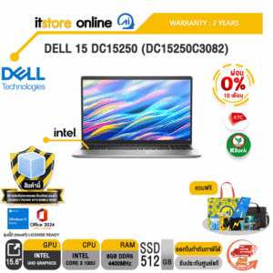 [ผ่อน 0% 10 เดือน]DELL 15 DC15250 (DC15250C3082) /Core(TM) 3 100U/ประกัน 2 Years/BY ITSTORE-ONLINE