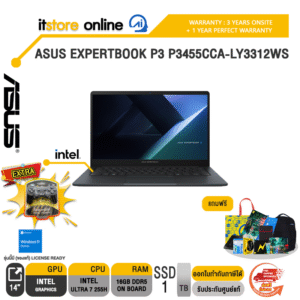ASUS EXPERTBOOK P3 P3455CCA-LY3312WS /Ultra 7 255H/ประกัน 3 Years Onsite + 1 Year Perfect warranty/BY ITSTORE-ONLINE
