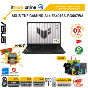 [ผ่อน 0% 10 เดือน]ASUS TUF GAMING A14 FA401EA-RG007WA /Ryzen AI MAX+ 392/ประกัน 2 Years Onsite + 1 Year Perfect warranty/BY ITSTORE-ONLINE