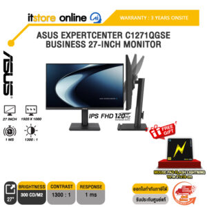 ASUS EXPERTCENTER C1271QGSE BUSINESS 27-INCH MONITOR (IPS FHD 120Hz)/ประกัน 3 Years Onsite/BY ITSTORE-ONLINE