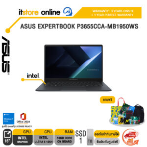 ASUS EXPERTBOOK P3655CCA-MB1950WS /Ultra 5 125H/ประกัน 3 Years Onsite + 1 Year Perfect warranty/BY ITSTORE-ONLINE