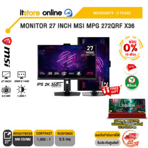 [ผ่อน 0% 10 เดือน]MONITOR 27 INCH MSI MPG 272QRF X36 (IPS 2K 360Hz)/ประกัน 3 Years/BY ITSTORE-ONLINE