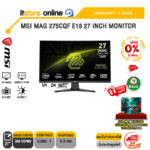[ผ่อน 0% 6 เดือน]MSI MAG 275CQF E18 27 INCH MONITOR (VA 2K 180Hz)/ประกัน 3 Years/BY ITSTORE-ONLINE