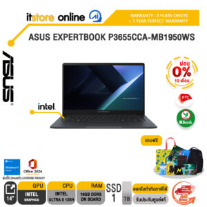 [ผ่อน 0% 10 เดือน]ASUS EXPERTBOOK P3655CCA-MB1950WS /Ultra 5 125H/ประกัน 3 Years Onsite + 1 Year Perfect warranty/BY ITSTORE-ONLINE