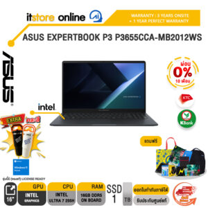 [ผ่อน 0% 10 เดือน]ASUS EXPERTBOOK P3 P3655CCA-MB2012WS /Ultra 7 255H/ประกัน 3 Years Onsite + 1 Year Perfect warranty/BY ITSTORE-ONLINE