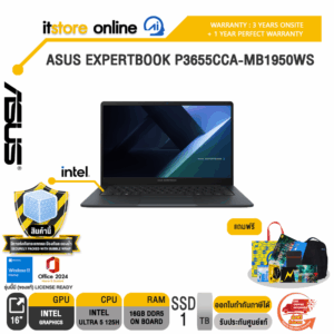ASUS EXPERTBOOK P3655CCA-MB1950WS /Ultra 5 125H/ประกัน 3 Years Onsite + 1 Year Perfect warranty/BY ITSTORE-ONLINE