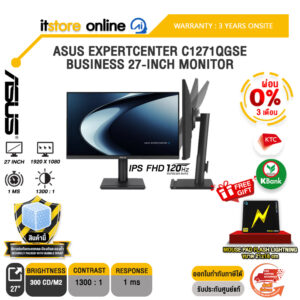 [ผ่อน 0% 10 เดือน]ASUS EXPERTCENTER C1271QGSE BUSINESS 27-INCH MONITOR (IPS FHD 120Hz)/ประกัน 3 Years Onsite/BY ITSTORE-ONLINE