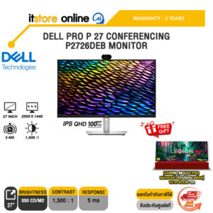 DELL PRO P 27 CONFERENCING P2726DEB MONITOR (IPS QHD 100Hz)/ประกัน 3 Years/BY ITSTORE-ONLINE