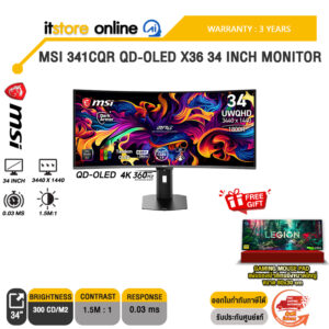MSI MPG 341CQR QD-OLED X36 34 INCH MONITOR (QD-OLED 4K 360Hz)/ประกัน 3 Years/BY ITSTORE-ONLINE