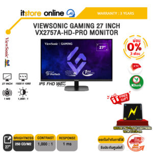 [ผ่อน 0% 3 เดือน]VIEWSONIC GAMING 27 INCH VX2757A-HD-PRO MONITOR (IPS FHD 180Hz)/ประกัน 3 Years/BY ITSTORE-ONLINE
