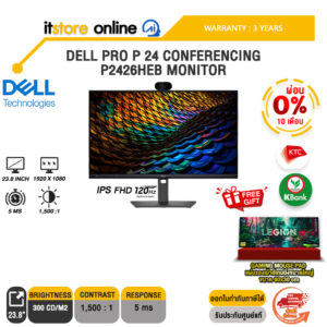[ผ่อน 0% 10 เดือน]DELL PRO P 24 CONFERENCING P2426HEB MONITOR (IPS FHD 120Hz)/ประกัน 3 Years/BY ITSTORE-ONLINE