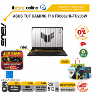 [ผ่อน 0% 10 เดือน]ASUS TUF GAMING F16 FX608JHI-TU203W /i5 14450HX/ประกัน 2 Years Onsite + 1 Year Perfect warranty/BY ITSTORE-ONLINE