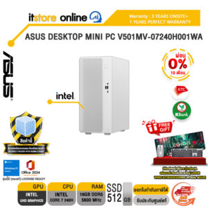 [ผ่อน 0% 10 เดือน]ASUS DESKTOP MINI PC V501MV-07240H001WA /Core 7 240H/ประกัน 3 Years Onsite + 1 Year Perfect Warranty/BY ITSTORE-ONLINE