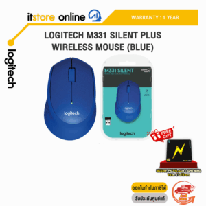 LOGITECH M331 SILENT PLUS WIRELESS MOUSE (BLUE)/BY ITSTORE ONLINE