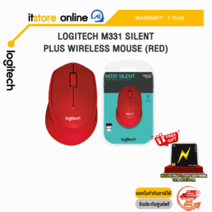 LOGITECH M331 SILENT PLUS WIRELESS MOUSE (RED)/BY ITSTORE ONLINE