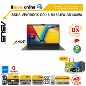 [ผ่อน 0% 10 เดือน]ASUS VIVOBOOK GO 15 M1504FA-BQ146WA /Athlon Silver 10/ประกัน 2 Years Onsite + 1 Year Perfect warranty/BY ITSTORE-ONLINE