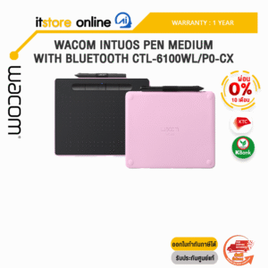 [ผ่อน0% 10ด.]WACOM INTUOS PEN MEDIUM WITH BLUETOOTH CTL-6100WL/P0-CX /ประกัน 1 year /BY ITSTORE ONLINE