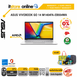[ผ่อน 0% 10 เดือน]ASUS VIVOBOOK GO 14 M1404FA-EB554WA /Ryzen 5 40/ประกัน 2 Years Onsite + 1 Year Perfect Warranty/BY ITSTORE-ONLINE