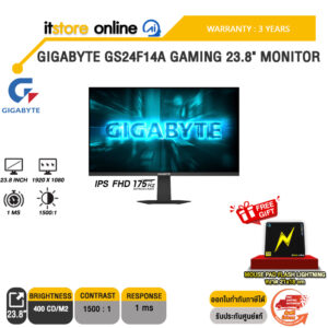 GIGABYTE GS24F14A GAMING 23.8" MONITOR (IPS FHD 175Hz)/ประกัน 3 Years/BY ITSTORE-ONLINE