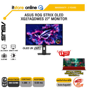 ASUS ROG STRIX OLED XG27AQDMES 27" MONITOR (OLED 2K 240Hz)/ประกัน 3 Years/BY ITSTORE-ONLINE