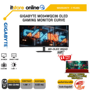 GIGABYTE MO34WQC36 OLED GAMING MONITOR CURVE (QD-OLED WQHD 360Hz)/ประกัน 3 Years/BY ITSTORE-ONLINE