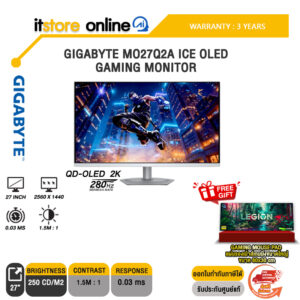 GIGABYTE MO27Q2A ICE OLED GAMING MONITOR (QD-OLED 2K 280Hz)/ประกัน 3 Years/BY ITSTORE-ONLINE