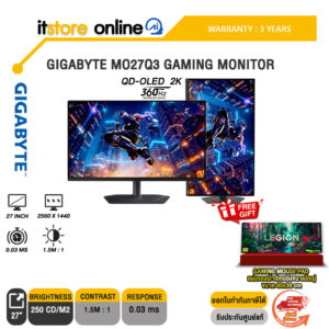 GIGABYTE MO27Q3 GAMING MONITOR (QD-OLED 2K 360Hz)/ประกัน 3 Years/BY ITSTORE-ONLINE