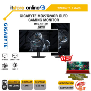 GIGABYTE MO27Q28GR OLED GAMING MONITOR (WOLED 2K 280Hz)/ประกัน 3 Years/BY ITSTORE-ONLINE